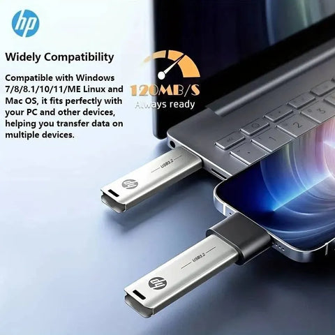 HP USB Flash Drive 3.2 32GB 64GB High Speed Sticks External Storage Metal Pen Drive Creative Personality Car Music