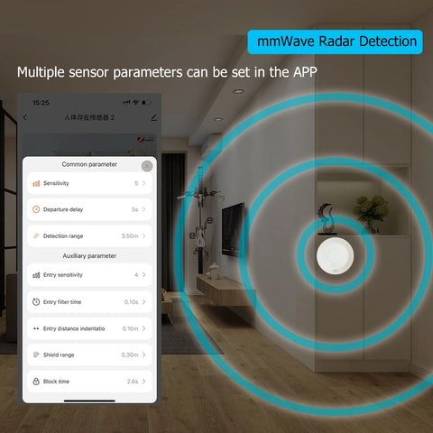 ZigBee3.0/Wifi 24G MmWave Radar Human Presence Motion Sensor For Light Switch Luminosity Detection 110/220V Tuya Smart Life Home