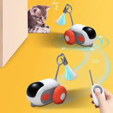 Smart Cat Toy 2 Modes Automatic Moving Remote Controlled Toy Car for Cats Dogs Interactive Playing Kitten Training Pet Supplies