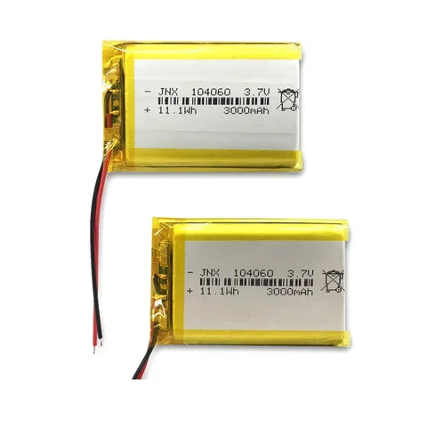 Lipo 104060 3000mAh 3.7V Polymer Lithium Battery for Humidifiers Gps Navigation Devices Smart Wearable Locator Bluetooth Speaker