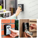 Wall Mount Key Storage Secret Box Organizer 4 Digit Combination Password Security Protection Code Lock Home Safe Deposit Box