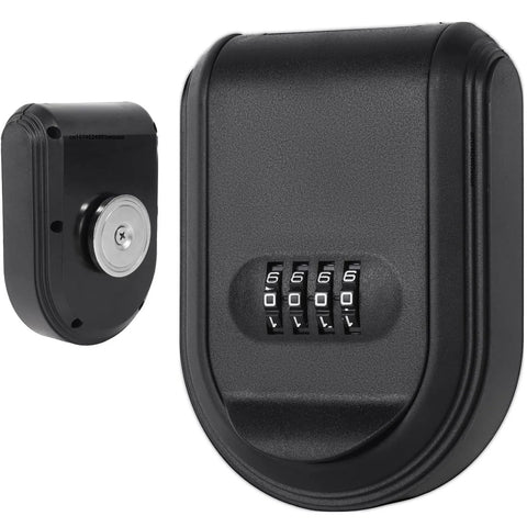 Magntic Key Lock Box with 4 Digit Combination Lock Hider Under Car Magnetic Key Holder with Strong Magnet for Indoors Outdoor