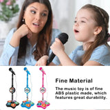 Kids Microphone and Stand,Kids Karaoke Machine for Girls Boys,Party Sing Musical Toy with Flashing Lights,Children's Microphone