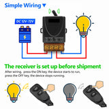 Home Smart RF Wireless Remote Control Switch 433Mhz DC 12V 24V 36V 48V 30A Relay for Light Lamp Water Pump Door Access System