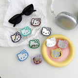 Sanrio Hello Kitty Phone Airbag Holder Mirror Colored Retractable Phone Stander Stretchable Desktop Holder Back Sticker Gifts