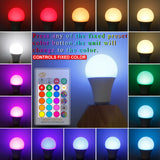 16 Color E27 RGB Remote Control Bulb Led Light For Room Smart Bulb Lamp Dimmer Low Power Consumption Energy Save Adjustable Bulb