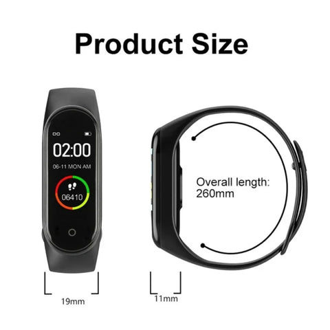 Wearable Devices M4 Smart Wristbands LED Screen Sports Pedometer Bluetooth Waterproof With Heart Rate Monitor Smart Watch  Women