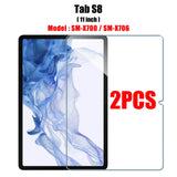 2PCS Tempered Glass Screen Protector for Samsung Galaxy Tab S8 Ultra Plus S6 Lite S7 Fe A7 Lite A8 S9 A9 Tablet Accessories Film