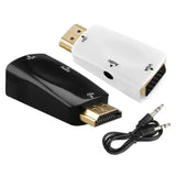 HDMI-compatible to VGA Adapter Male To Famale HD 1080P Audio Cable Converter For PC Laptop TV Box Computer Display Projector