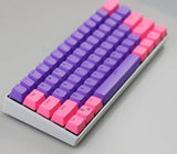 61 Key Set PBT Keycaps Ansi 60% Computer Gamer Mechanical Keyboard Cap Backlight OEM Miami DOLCH GK61 SK61 Anne pro 2 RK61 K617