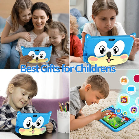 BDF 7 Inch Kid Tablet Android 13, 4GB RAM 64GB ROM,1TB Expand,5G WiFi,4000MAH Battery,Dual Camera, Children's Gift Kids Software