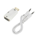 HDMI-compatible to VGA Adapter Male To Famale HD 1080P Audio Cable Converter For PC Laptop TV Box Computer Display Projector