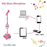 Kids Microphone with Stand Karaoke Song Machine Music Instrument Toys Brain-Training Educational Toys Birthday Gift for Girl Boy