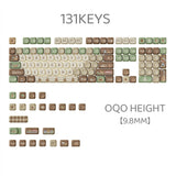 131Keys Capybara Keycap Cute Cartoon Sublimation Keycap Personalized DIY Mechanical Keyboard Customized Keycap White Green Brown