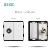 BSEED Mechanical Button Switches TV ST CAT5 RJ45 Plug Type-c USB EU French Power Sockets DIY Function Parts  Free Combination