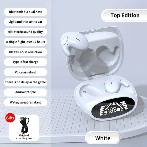 Sleep Invisible Earbuds Tiny Mini Headphones Hidden Noise Cancelling TWS Wireless Headsets Sports Stereo Bluetooth 5.3 Earphone