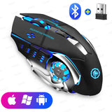 Rechargeable Bluetooth Wireless Mouse with 2.4G USB for Laptop Macbook PC Computer Backlight Gaming Mouse for iPad Tablet Phone