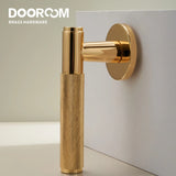 Dooroom Brass Door Lever Set Knurled Privacy Passage Dummy Thumbturn Lock Handle Set Knurled Hardware