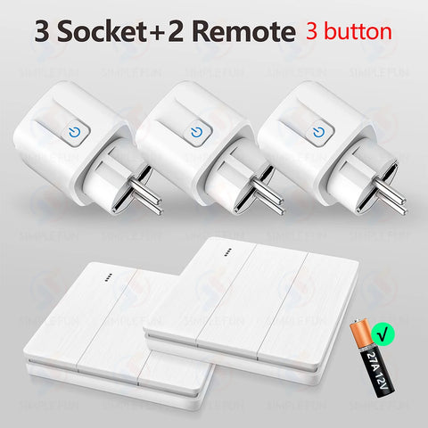 Smart Home Wireless Remote Control Socket Switch 16A EU FR Plug Electrical Outlet for Remote ON OFF Household Appliance/Light