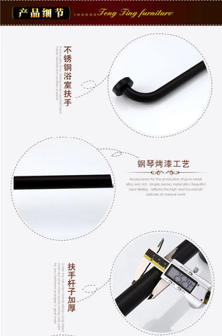 DOOKOLE Bathroom Grab Bar,Bathtub Arm Safe-Grip Bar Stainless Steel Shower Handle Wall Mount Handicap Grab Bars for Bathroom