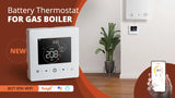 Beok Tuya Smart Thermostat Battery Powered Smart Home Gas Boiler Wifi Temperature Controller Work with Alexa Google Home