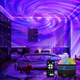 LED Starry Galaxy Projector Light RGB Smart Remote Control Star Aurora Lamp KTV USB Powered Auto Rotating for Home Bedroom Decor