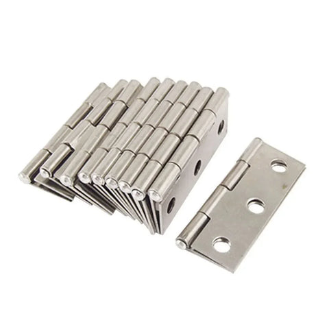 10pcs Stainless Steel Door Hinges Cabinet Doors Windows Wooden Box Flat Hinge Home Furniture Hardware Accessories