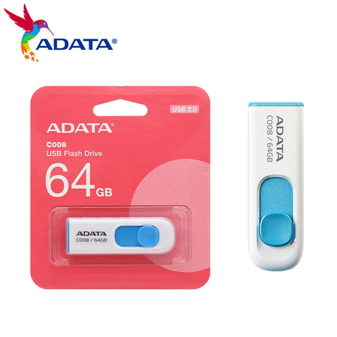 USB 2.0 ADATA C008 USB Flash Drive 16GB 32GB 64GB High Speed Mini U Disk Pen Drive USB KEY Memory Stick CLASSIC pendrive