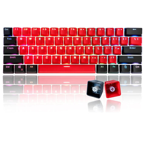 61 Key Set PBT Keycaps Ansi 60% Computer Gamer Mechanical Keyboard Cap Backlight OEM Miami DOLCH GK61 SK61 Anne pro 2 RK61 K617