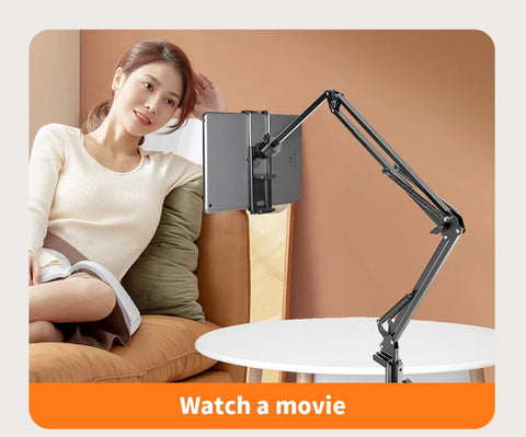 Tablet Holder for Bed with 90cm Metal Arm 360° Rotating Bed Tablet Mount Stand For iPad Stand 4.5~11 Inch Phone Tablet Bracket