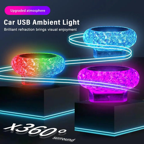 Car USB Ambient Lights Portable Mini LED Atmosphere Lamps Interior Decorative lights for car and Computer, Environment Lighting