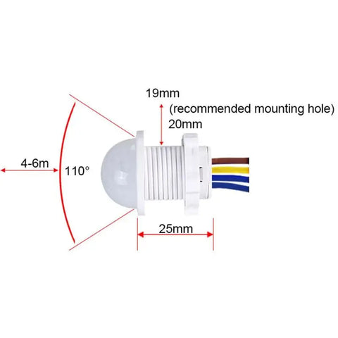 AC 110V 220V Mini Motion Sensor Pir Infrared Motion Sensor Smart Switch Sensor Smart Home Human Body Automatic Sensor Night Lamp