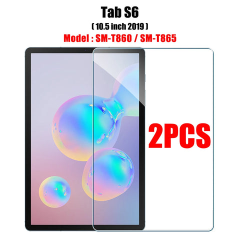 2PCS Tempered Glass Screen Protector for Samsung Galaxy Tab S8 Ultra Plus S6 Lite S7 Fe A7 Lite A8 S9 A9 Tablet Accessories Film