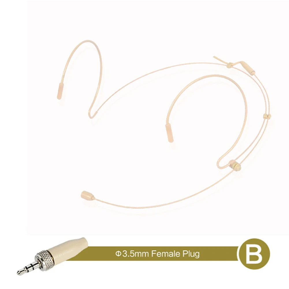 Double Earhook Headset Microphone Headworn Omnidirectional Condenser Cartridge Microphone For Sennheiser For Shure Wireless