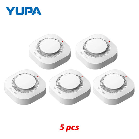 YUPA Independent Smoke Detector Sensor Fire Alarm System For Home Office Security Smoke Alarm Fire Protection Battery Powered