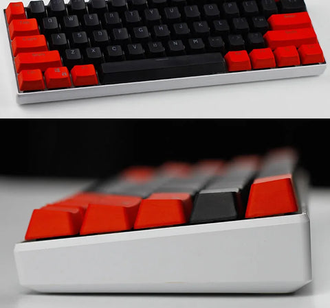 61 Key Set PBT Keycaps Ansi 60% Computer Gamer Mechanical Keyboard Cap Backlight OEM Miami DOLCH GK61 SK61 Anne pro 2 RK61 K617