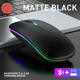 Wireless Mouse RGB Rechargeable Mice Wireless Computer Mause LED Backlit Ergonomic Gaming Mouse For Laptop PC