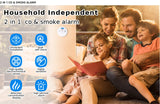 Carbon Monoxide Smoke Detector, CO and Smoke Alarm, Combination CO Alarm,Fire Alarm for Home and Kitchen, 2 in 1