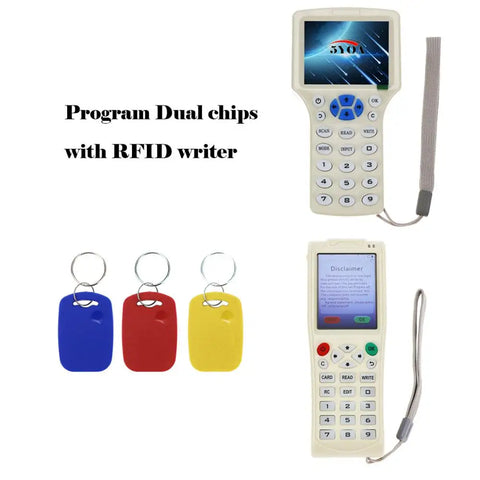 5YOA 10pcs 2 In 1 Dual Chip Frequency RFID Keyfob 125KHz T5577 13.56MHz UID Rewritable Replicable Composite Access Control Key