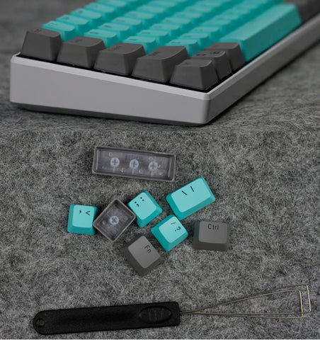 61 Key Set PBT Keycaps Ansi 60% Computer Gamer Mechanical Keyboard Cap Backlight OEM Miami DOLCH GK61 SK61 Anne pro 2 RK61 K617