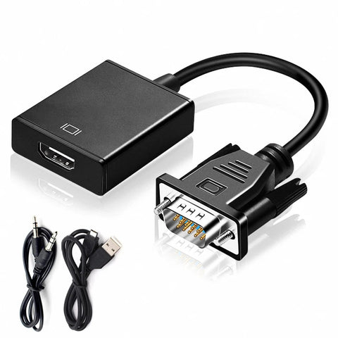 VGA To HDMI-compatible 1080P Video Converter Vga male To HDMI-compatible Laptop With Monitor Audio And Video Cable TV Converter