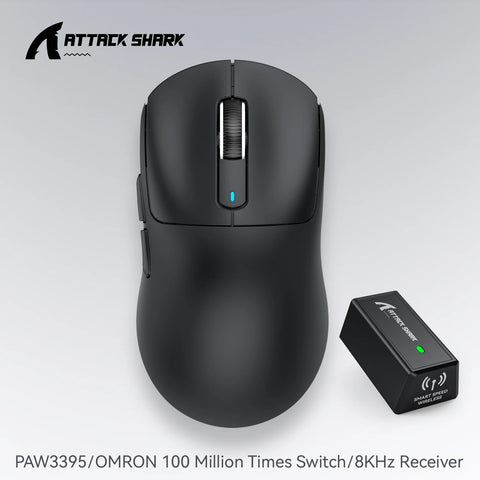 Attack Shark X3 Wireless Mouse ,Macro Gaming  Mouse, 49g Lightweight Mouse,PixArt PAW3395 650IPS 26000dpi,mouse pad/PC/laptop