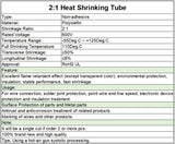 1 Meter Black Dia 1 2 3 4 5 6 7 8 9 10 12 14 16 20 25 30 40 50 mm Heat Shrink Tube 2:1 Polyolefin Thermal Cable Sleeve Insulated