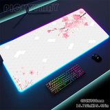 Sakura RGB Mouse Pad Gaming Mousepad LED Mouse Mat Keyboard Mat Anti-slip Best Choice Desk Pad XXL Luminous Desk Rug