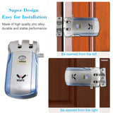 Wafu 019 Remote Control Lock 433Mhz Door lock Invisible Deadbolt Smart Lock With 5 Chrome plated Remote Controller