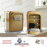 Wall Mount Key Storage Secret Box Organizer 4 Digit Combination Password Security Protection Code Lock Home Safe Deposit Box