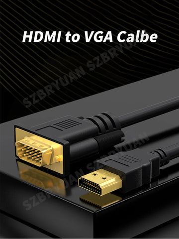 HD 1080P HDMI-Compatible to VGA Cable Converter Adapter For Computer Laptop Projector Monitor Laptop PC TV Displayer XBox PS4