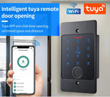 Tuya Wifi Standalone Fingerprint Access Control Keypad Metal Waterproof Backlight Embedded installation Opener Reader+M70 box