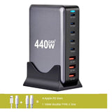 Multi-Port USB Charger Porous Socket Fast Charging Plug for Huawei Xiaomi Interface Multi-Function High-Power Desktop Studio Power Strip Socket Integrated Universal Charging Pile Station Mobile Phone Neutral