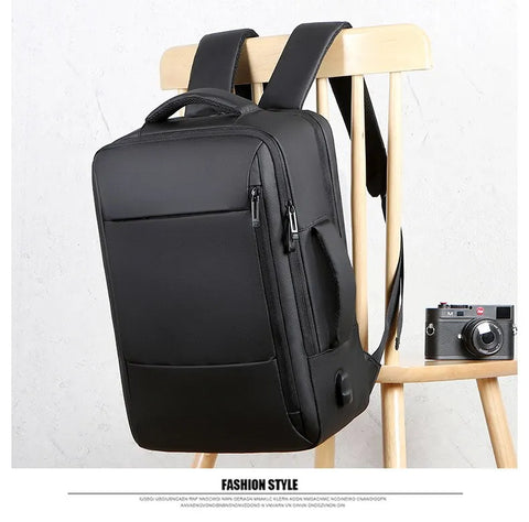 Men Large Capacity Backpack USB Charging Male Laptop Bagpack Waterproof Business Travel Back Pack Luggage Bag Mochila